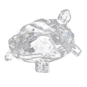 Plastische dekorative Schildkröte 8 x 5,5 x 3,5 cm Transparente dekorative Figur Tischdekoration Symbol des Glücks Feng Shui Wohnkultur 2