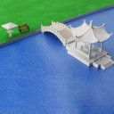 Plastische Platte zur Wassersimulation 25 x 27,5 cm Blaue transparente Folie mit Textur der Wasseroberfläche für Dioramen Modellbau Fluss See 6