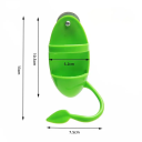 Plastischer Halter für Obst, Gemüse oder Sepiaschale für Vogelkäfig 10,5 x 5,2 cm mit grünem Sitzbrett 7,5 cm Futterstelle für Vögel 3