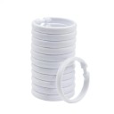 Plastové háčky na sprchový závěs otevírací sada 12 ks 6 x 6 cm plastové kroužky pro zavěšení sprchového závěsu do koupelny 2