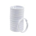Plastové háčky na sprchový záves otváracie sada 12 ks 6 x 6 cm plastové krúžky pre zavesenie sprchového závesu do kúpeľne 2