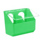 Plastové krmítko pre vtákov so 2 priehradkami 16x9,5x14 cm plast viac farieb závesné kŕmenie do klietky pre drobné vtáctvo 3