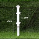 Plastový dekorativní zahradní plot bílý sloupek 47 cm lehký obrubník na záhony i trávník zarážecí do měkké půdy ozdobný design 2