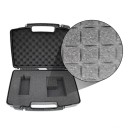Plastový kufr na nářadí Nárazuvzdorný box s pěnovou vložkou 266 x 210 x 78 mm Plast Černá Na přístroje i nářadí Multifunkční přepravní organizér 4