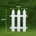 Plastový plot bílý laťkový dílec 30×40 cm vyšší zahradní ohrádka venkovský styl odolný materiál pro záhony a okrasné rabato 2