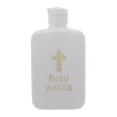 Plastowa butelka Holy Water motyw 100 ml plastik biały z zakrętką do przechowywania płynów i wody święconej 1