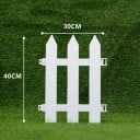 Plastowy plot biały laćkowy element 30×40 cm wyższa ogrodowa ogradzająca w stylu wiejskim odporny materiał do rabat i ozdobnych rabat 2