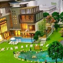 Plastplade vandsimulation 25 x 27,5 cm Blå gennemsigtig folie med tekstur af vandoverflade til diorama modelbyggeri flod sø og pool 8