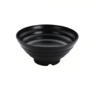Plastskål för mat 25 × 9,5 cm svart serveringsskål för soppa, nudlar, sallad och vardagligt middagsbord 1