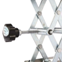 Plataforma elevadora de acero inoxidable 10 x 10 cm Altura regulable 4,5–15 cm Base estable Para trabajar con madera Uso en laboratorio 3
