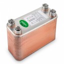 Plate Heat Exchanger 60 Plates with Internal Thread 1/2 Inch BSP 19.4 x 7.2 x 16.1 cm Stainless Steel 316L and Copper Wort and Beer Chiller Water 7