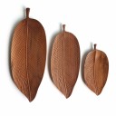Plateau en bois en forme de feuille 2