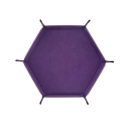 Plateau hexagonal pliable pour dés 27 x 24,5 cm Cuir artificiel Plateau de jeu de rangement pour jeux de société et RPG 12