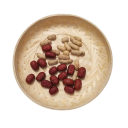 Plateau rond en bambou tissé à la main de 13 cm panier en bambou naturel pour le pain et les aliments plateau de service clair 2