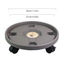 Plateau universel sur roulettes pour pot de fleurs 27–30 cm Support à fleurs en plastique mobile Roulettes pivotantes avec frein Capacité de charge 3