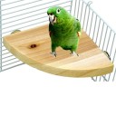 Plateforme d'angle en bois pour perroquets Plateforme en bois pour cage 17 x 17 cm 2