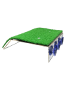 Plateforme pour tortues 12 x 10 x 5,2 cm avec herbe artificielle, décoration aquaristique avec ventouses, rampe d'escalade pour reptiles, plateforme 1