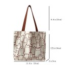 Plátěná nákupní taška přes rameno 35 x 30 x 25 x 5 cm Dámská kabelka s motivem kočky Módní shopper taška Neformální grafická taška 2