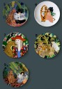 Plato decorativo con motivo de bestia 2