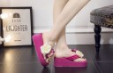 Plattflipflops för kvinnor med blommor 3