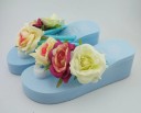 Plattflipflops för kvinnor med blommor 6