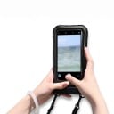 Plávajúce vodotesné puzdro IPX8 na mobilný telefón 23,5 x 12,5 cm s klipom prachotesné so šnúrkou na krk a okienkom na fotoaparát 11