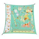 Playful Square Women's Scarf Multifunctional French Fashion Head Neck Hair Body Scarf Fashion Trend Four Seasons 1