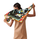 Playful Square Women's Scarf Multifunctional French Fashion Head Neck Hair Body Scarf Fashion Trend Four Seasons 2