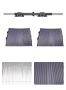 Pleated Sunshade for Car Folding Windshield Sunshade with Rod and Suction Cups Silver and Dark Side Easy Folding 6