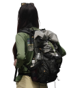 Plecak podróżny BISINNA 70 x 24 x 16 cm 25 l + górny schowek 10 l Ultralekki rozszerzalny plecak Nylon 3
