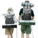 Plecak podróżny BISINNA 70 x 24 x 16 cm 25 l + górny schowek 10 l Ultralekki rozszerzalny plecak Nylon 4