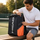 Plecak tenisowy z przegrodą na rakiety i kieszenią na buty 48 x 30 x 20 cm Torba sportowa na tenis i padel Dla mężczyzn i kobiet Na trening 9