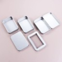 Plechová dárková krabička 8,7 × 6 × 1,7 cm kovová dóza s průhledným okýnkem barevná krabička na drobnosti čaj kávu balení 3