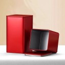 Plechová dárková krabička velká 85 × 85 × 150 mm kovová dóza barevné balení na čaj kávu cukr potraviny organizér s víkem 6