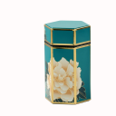 Plechová dóza na čaj a kávu se vzduchotěsným víkem 15×8 cm kovová krabička se vzorem tradiční čínské malby zlatá pro skladování 3