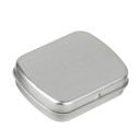Plechová krabička na šperky a drobnosti 5,8 × 4,5 × 1,5 cm kovová dóza s otevíracím víkem balení na léky bonbony 1
