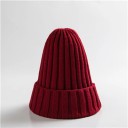 Pletena zimowa czapka jednokolorowa Obwód 54–60 cm Unisex akrylowa ciepła czapka Miękka zimowa czapka dla kobiet i mężczyzn do codziennego noszenia 12