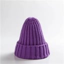 Pletena zimowa czapka jednokolorowa Obwód 54–60 cm Unisex akrylowa ciepła czapka Miękka zimowa czapka dla kobiet i mężczyzn 10