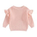 Pleteny dziecięcy sweter z falbankami dla noworodków Bawełna i akryl Długi rękaw Jednokolorowy luźny top z okrągłym dekoltem O-neck dla dziewczynek i chłopców 20 Pleteny dziecięcy sweter z falbankami dla noworodków Bawełna i akryl Długi rękaw Jednokolorowy luźny top z okrągłym dekoltem O-neck dla dziewczynek i chłopców 20