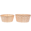 Pletený košík kulatý 16 × 7 cm bambus přírodní úložný košík na pečivo ovoce dekorace domácnost kuchyně 3