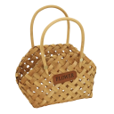 Pletený košík s uchy z vrbového ratanu pro dekoraci a ukládání drobností do domácnosti i na květiny 1