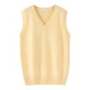 Pleteny svetr nélküli V-nyakkal unisex 8