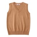 Pleteny svetr nélküli V-nyakkal unisex 12