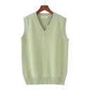 Pleteny svetr nélküli V-nyakkal unisex 9