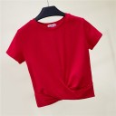 Plisserad T-shirt för kvinnor A1085 6