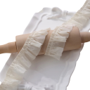 Plisseret broderet bånd med flæser 2,5 cm x 2 m Polyester nylon dekorativt lace bånd til pyntning af kjoler tøj tilbehør 5