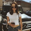 Plisseret crop top til kvinder 2