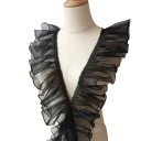 Plissierte Volantstoff mit Stickerei 91 cm Polyester Dekorative Volantborte Zum Nähen von Kleidung und Basteln 1