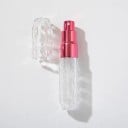 Plnitelnym atomizer na perfumy 5 ml przezroczysty z kolorową pompką kompaktowy rozpylacz do torebki i w podróży 5
