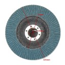 Ploché lamelové brusné kotúče 125 mm 10 ks Zrnitost 40 Otvor 22 mm Modré Na uhlovú brúsku pre brúsenie kovu, dreva a plastu 5